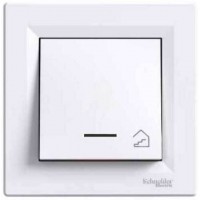 ⚡Кнопковий вимикач з підсвічуванням та символом сходи Asfora IP20 білий (EPH1900321)