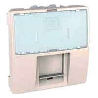 Розетка компьютерная RJ45 кат. 6, STP 2 модуля серия Unica MGU3.417.25 Розетка компьютерная RJ45 кат. 6, STP 2 модуля серия Unica MGU3.417.25