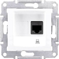 ⚡SDN4300121 Компьютерная розетка UTP RJ45 кат.5e неэкранированная Sedna. Цвет Белый