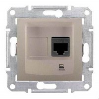 ⚡SDN4300168 Компьютерная розетка UTP RJ45 кат.5e неэкранированная Sedna. Цвет Титан