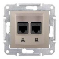 SDN4400168 Комп'ютерна розетка UTP RJ45 кат.5e неекранована Sedna. Колір Титан