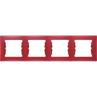 SDN5800741 Декоративная рамка 4-постовая горизонтальная Sedna. Цвет Красный
