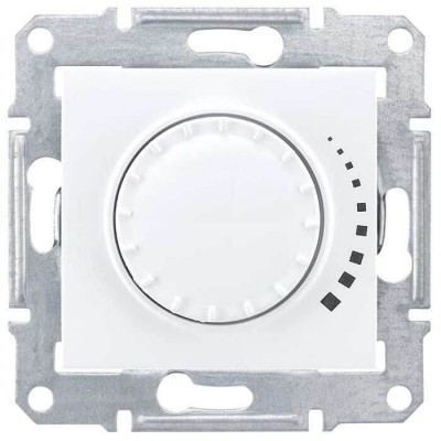 SDN2200521 Светорегулятор поворотно-нажимной проходной 60-500 Вт/ВА серии Sedna. Цвет Белый