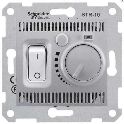 SDN6000360 Термостат для теплого пола 10А серии Sedna. Цвет Алюминий
