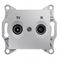 ⚡SDN3301360 Розетка TV/R проходная 8 dB Sedna. Цвет Алюминий