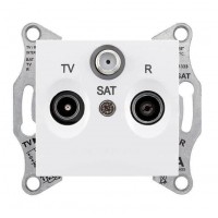 ⚡SDN3501221 Розетка TV/R/SAT проходная 8 dB Sedna. Цвет Белый