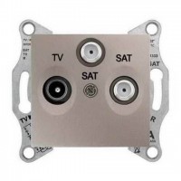 ⚡SDN3501468 Розетка TV/R/SAT проходная 4 dB Sedna. Цвет Титан