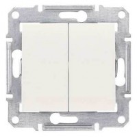 ⚡SDN0300423 Двухклавишный выключатель 10A IP44 серии Sedna. Цвет Слоновая кость