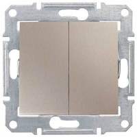 ⚡SDN0300168 2-клавишный выключатель 10 A серии Sedna. Цвет Титан ⚡SDN0300168 2-клавишный выключатель 10 A серии Sedna. Цвет Титан