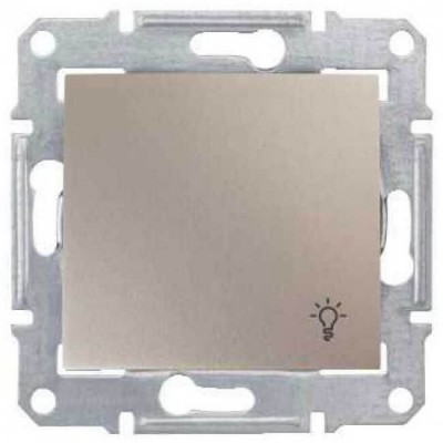 SDN0900168 Кнопковий вимикач з символом «світло» 10A серії Sedna. Колір Титан