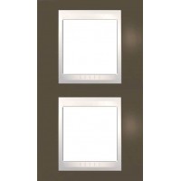 Рамка двухместная Unica Plus. Цвет Какао MGU6.004V.571