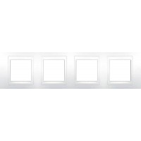 Рамка чотиримісна Unica Plus. Колір Білий MGU6.008.18
