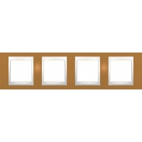 Рамка четырехместная Unica Plus. Цвет Оранжевый MGU6.008.569