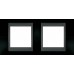 Рамка 2-местная Unica Top. Цвет Черный родий/Графит MGU66.004.293