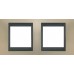Рамка 2-местная Unica Top. Цвет Титановый/Графит MGU66.004.295