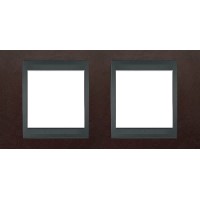 Рамка двухместная Unica Top. Цвет Табак/Графит MGU66.004.2M4 Рамка двухместная Unica Top. Цвет Табак/Графит MGU66.004.2M4