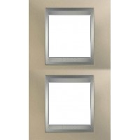 Рамка двомісна Unica Top. Колір Титановий/Алюміній MGU66.004V.095