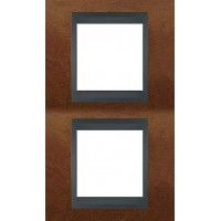 Рамка двухместная Unica Top. Цвет Черешня/Графит MGU66.004V.2M2