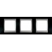 Рамка 3-местная Unica Top. Цвет Черный родий/Алюминий MGU66.006.093