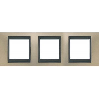 Рамка 3-місна Unica Top. Колір Титановий/Графіт MGU66.006.295