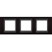 Рамка 3-місна Unica Top. Колір Венге/Графіт MGU66.006.2M3