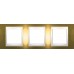 Рамка 3-місна Unica Top. Колір Золото/Слонова кістка MGU66.006.504