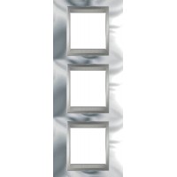 Рамка тримісна Unica Top. Колір Блискучий хром/Алюміній MGU66.006V.010