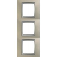 Рамка трехместная Unica Top. Цвет Матовый никель/Алюминий MGU66.006V.039