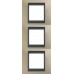 Рамка 3-місна Unica Top. Колір Титановий/Графіт MGU66.006V.295