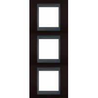 Рамка трехместная Unica Top. Цвет Венге/Графит MGU66.006V.2M3