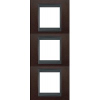 Рамка трехместная Unica Top. Цвет Табак/Графит MGU66.006V.2M4