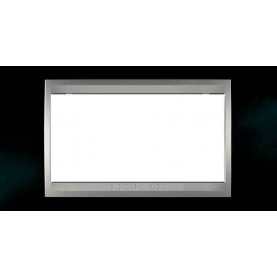 Рамка 4-модульная Итальянский дизайн Unica Top. Цвет Черный родий/Алюминий MGU66.104.093