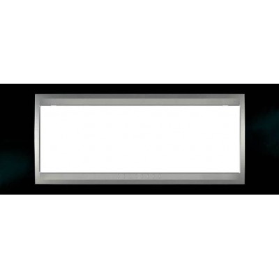 Рамка 6-модульная Итальянский дизайн Unica Top. Цвет Черный родий/Алюминий MGU66.106.093