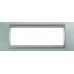 Рамка 6-модульна Італійський дизайн Unica Top. Колір Смарагдовий/Алюміній MGU66.106.094