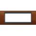 Рамка 6-модульная Итальянский дизайн Unica Top. Цвет Черешня/Графит MGU66.106.2M2