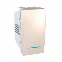 Выключатель одноклавишный с индикационной подсветкой Unica 10А MGU3.101.25N