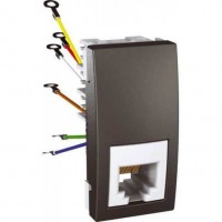 Розетка телефонная RJ12 6 контактов 1 модуль серия Unica MGU3.491.12