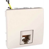 Розетка телефонная RJ11 4 контакта 2 модуля серия Unica MGU3.492.25