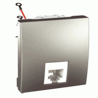 Розетка телефонна RJ11 4 контакта 2 модуля серія Unica MGU3.492.30