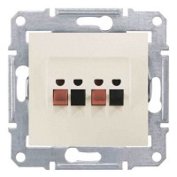 ⚡SDN5400123 Аудиорозетка с пружинными зажимами Sedna слоновая кость ⚡SDN5400123 Аудиорозетка с пружинными зажимами Sedna слоновая кость