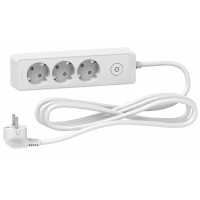 ⚡Подовжувач на 3 розетки з заземленням 3м Unica New білий (ST9433W) ⚡Подовжувач на 3 розетки з заземленням 3м Unica New білий (ST9433W)