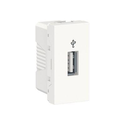 USB-конектор 1 модуль Unica New білий (NU342918)