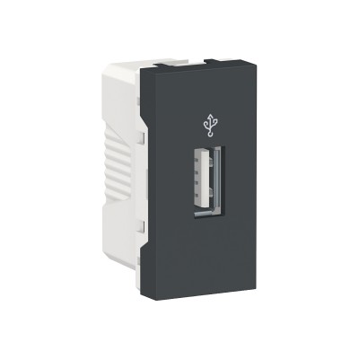 USB-коннектор 1 модуль Unica New антрацит (NU342954)