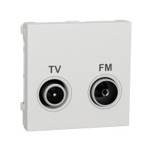 ⚡Розетка TV/FM terminal, 2 модуля Unica New белая (NU345218) ⚡Розетка TV/FM terminal, 2 модуля Unica New белая (NU345218)