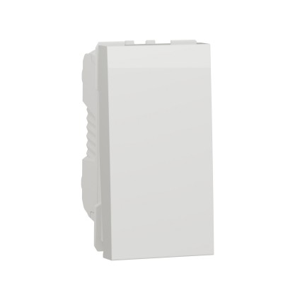 Переключатель одноклавишный с нейтралью 10А 2 модуля Unica New белый (NU316118)