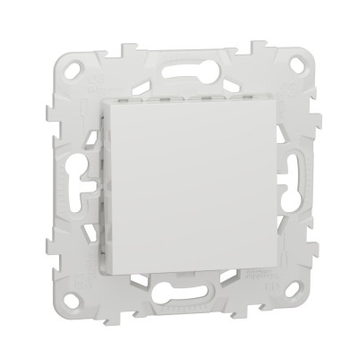 Вимикач одноклавішний схема 1, 10А Unica New білий (NU520118)