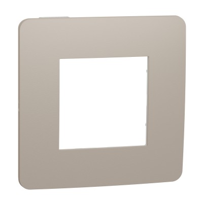 Рамка 1-постовая Unica New песочный/белый (NU280226)