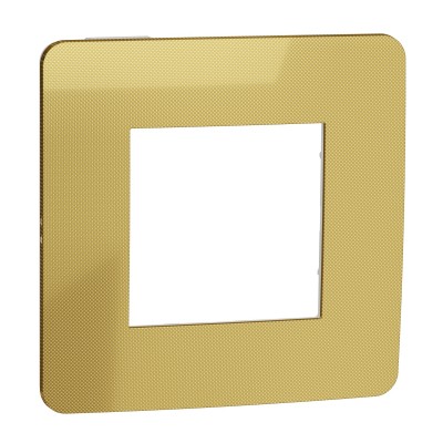Рамка 1-постовая Unica New золото/белый (NU280259)