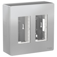 ⚡Блок unica system+ відкрита вставка 2х2 алюміній (NU122430)