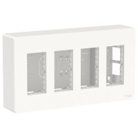 ⚡Блок unica system+ открытой установки 4х2 белый (NU124418) ⚡Блок unica system+ открытой установки 4х2 белый (NU124418)